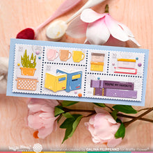 Load image into Gallery viewer, Waffle Flower - Postage Collage Slimline Blocks Stencil
