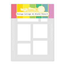 Load image into Gallery viewer, Waffle Flower - Postage Collage A6 Blocks Stencil