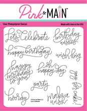 Load image into Gallery viewer, Pink and Main - Let’s Celebrate - Stamp Set and Die Set Bundle