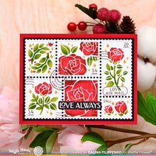 Load image into Gallery viewer, Waffle Flower - Postage Collage Love Stamp Set