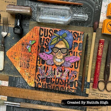 Load image into Gallery viewer, Stampers Anonymous - Tim Holtz - Halloween - Cling Mounted Rubber Stamps - Moth Study