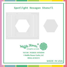 Load image into Gallery viewer, Waffle Flower - Spotlight Hexagon Stencil
