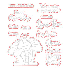 Load image into Gallery viewer, Honey Bee Stamps - Queen Bee - Stamp Set and Die Set Bundle