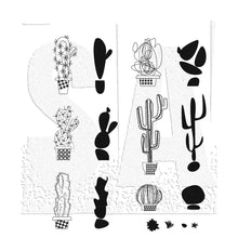 Load image into Gallery viewer, Stampers Anonymous - Tim Holtz - Cling Mounted Rubber Stamp Set - Mod Cactus
