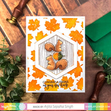 Load image into Gallery viewer, Waffle Flower - Maple Leaf Background Stencil