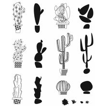 Load image into Gallery viewer, Stampers Anonymous - Tim Holtz - Cling Mounted Rubber Stamp Set - Mod Cactus
