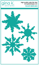 Load image into Gallery viewer, Gina K Designs - Folk Art Snowflakes - Stamp Set and Die Set Bundle