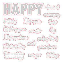 Load image into Gallery viewer, Honey Bee Stamps - Happy Happy Happy - Stamp Set and Die Set Bundle