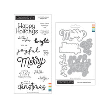 Load image into Gallery viewer, Concord & 9th - Festive Phrases - Stamp and Die Bundle