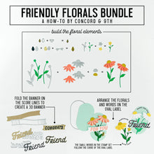 Load image into Gallery viewer, Concord & 9th - Friendly Florals - Stamp and Die Bundle