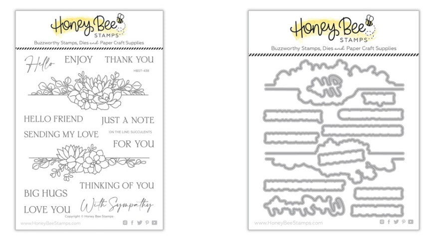 succulent stamps and dies Honey Bee Stamps - On the Line: Succulents