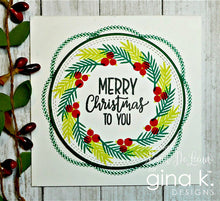 Load image into Gallery viewer, Gina K Designs - Holiday Wreath Builder Stamp Set