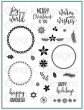 Load image into Gallery viewer, Gina K Designs - Holiday Wreath Builder Stamp Set