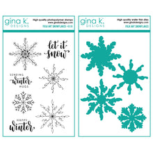 Load image into Gallery viewer, Gina K Designs - Folk Art Snowflakes - Stamp Set and Die Set Bundle