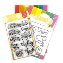 Load image into Gallery viewer, Waffle Flower - Essential Sentiments Combo - Stamp Set and Die Set Bundle