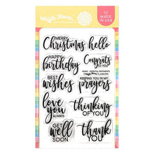 Load image into Gallery viewer, Waffle Flower - Essential Sentiments Combo - Stamp Set and Die Set Bundle