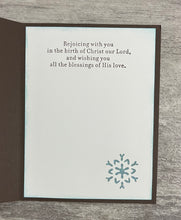 Load image into Gallery viewer, Handmade Card - Brown and Blue Christmas Card