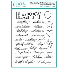 Load image into Gallery viewer, Gina K Designs - Whole Lotta Happy - Stamp Set and Die Set Bundle