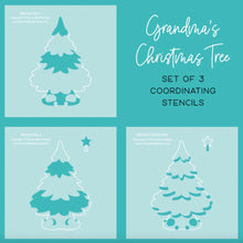 Load image into Gallery viewer, Honey Bee Stamps - Grandma’s Christmas Tree - Embossing Folder, Stencils and Die Set Bundle