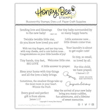 Load image into Gallery viewer, Honey Bee Stamps - Inside: Welcome Baby Sentiments - Stamp Set and Die Set Bundle
