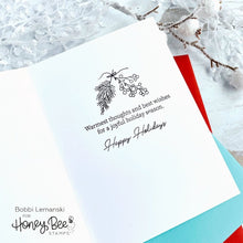 Load image into Gallery viewer, Honey Bee Stamps - Inside: Holiday Sentiments - Stamp Set and Die Set Bundle