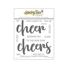 Load image into Gallery viewer, Honey Bee Stamps - Cheers Buzzword - Stamp Set and Die Set Bundle