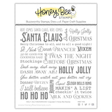 Load image into Gallery viewer, Honey Bee Stamps - Holly Jolly Background - Stamp Set and Die Set Bundle