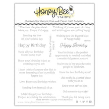 Load image into Gallery viewer, Honey Bee Stamps - Inside: Birthday Sentiments - Stamp Set and Die Set Bundle