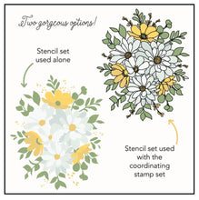 Load image into Gallery viewer, Honey Bee Stamps - Daisy Layers Bouquet - Stamp Set, Die Set and Stencil Set Bundle