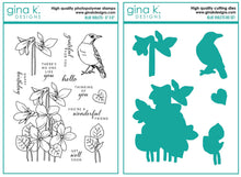 Load image into Gallery viewer, Gina K Designs - Blue Violets - Stamp Set and Die Set Bundle