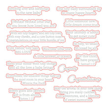 Load image into Gallery viewer, Honey Bee Stamps - Inside: Welcome Baby Sentiments - Stamp Set and Die Set Bundle