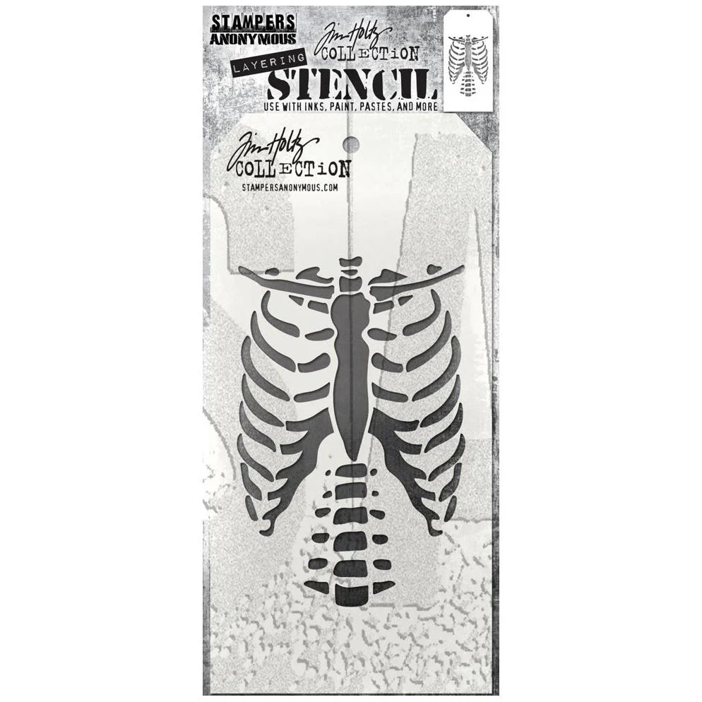 Stampers Anonymous - Tim Holtz - Layering Stencil - Bones