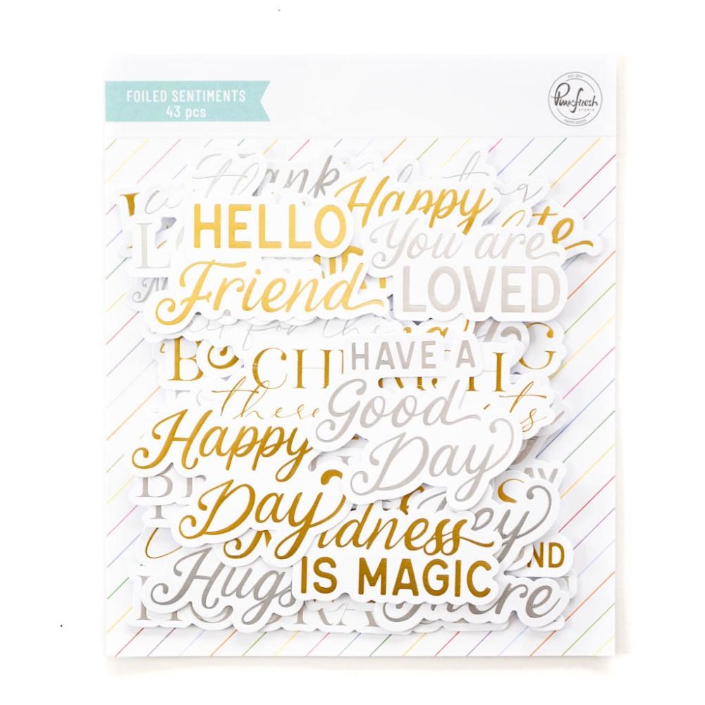 Pinkfresh Studio - Foiled Ephemra Pack - Sentiments
