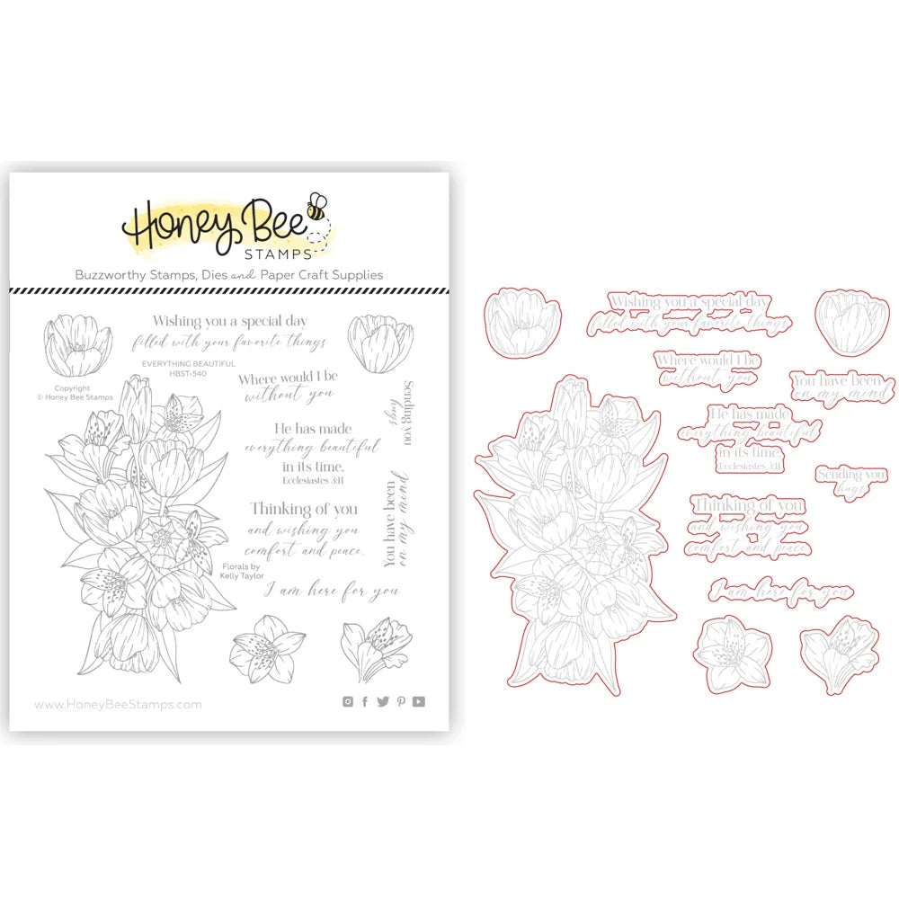 Honey Bee Stamps - Everything Beautiful - Stamp Set and Die Set Bundle