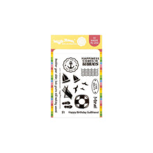 Load image into Gallery viewer, Waffle Flower - Postage Collage Beach Days Stamp Set
