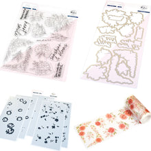 Load image into Gallery viewer, Pinkfresh Studio - Peony Glow - Stamps, Dies, Stencils and Press Plates Bundle
