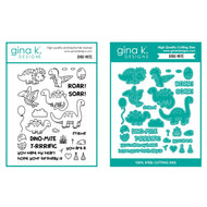 Gina K Designs - Dino-Mite - Stamp Set and Die Set Bundle