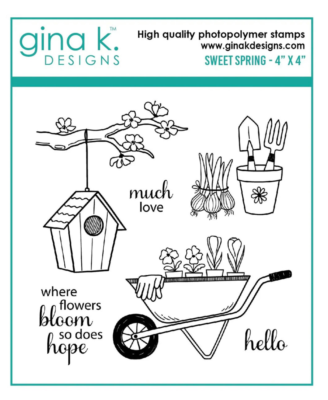 Gina K Designs - Sweet Spring - Stamp Set and Die Set Bundle