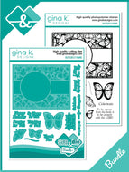 Gina K Designs - Butterfly Frame - Stamp Set and Die Set Bundle
