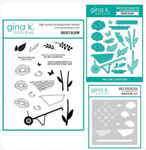 Load image into Gallery viewer, Gina K Designs - Daisies Bloom - Stamp Set, Die Set and Stencil Bundle
