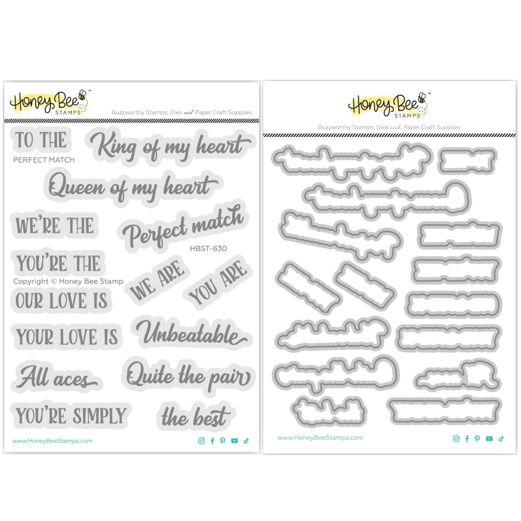 Honey Bee Stamps - Perfect Match - Stamp Set and Die Set Bundle