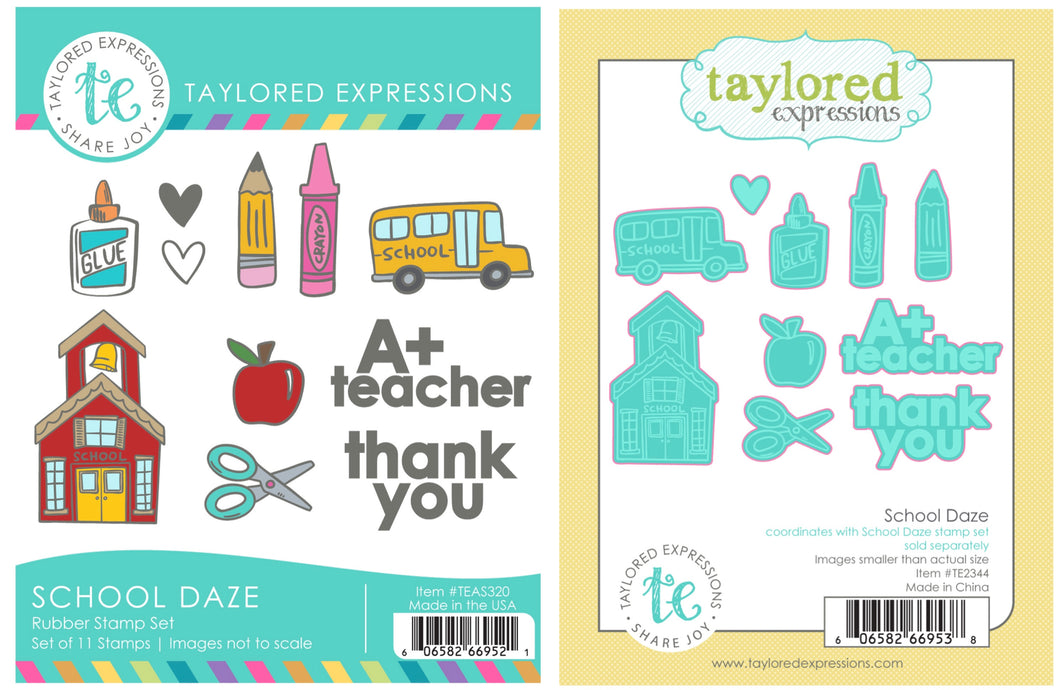 Taylored Expressions - School Daze - Stamp Set and Die Set Bundle