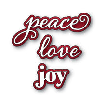 Load image into Gallery viewer, Memory Box - Peace Love Joy Stylish Script 94938
