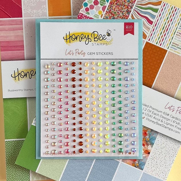 Honey Bee Stamps - Gem Stickers - Let’s Party