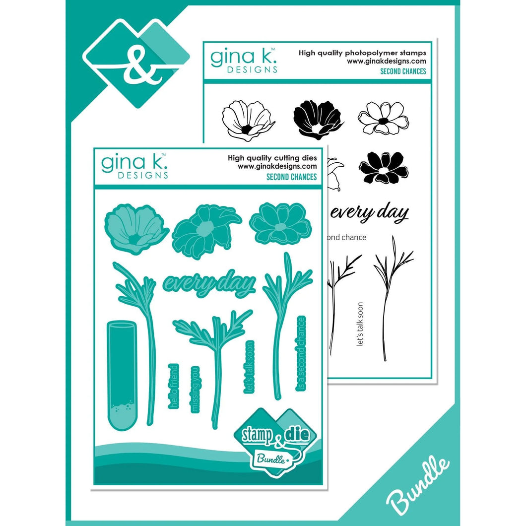 Gina K Designs - Second Chances - Stamp Set and Die Set Bundle