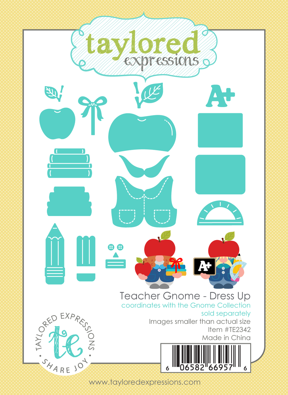 Taylored Expressions - Teacher Gnome - Dress Up Die Set