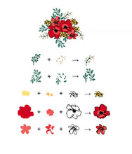 Load image into Gallery viewer, Recollections Die Set Bundle - Poppy Flowers, Tropical Leaves, Fall Leaves
