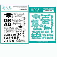 Load image into Gallery viewer, Gina K Designs - Congrats Grad - Stamp Set and Die Set Bundle
