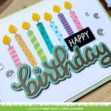 Load image into Gallery viewer, Lawn Fawn - Lawn Cuts - Dies - Scripty Birthday Outline Add-On
