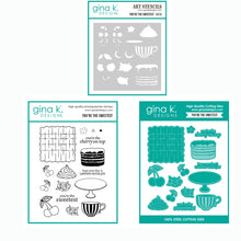 Load image into Gallery viewer, Gina K Designs - You’re the Sweetest - Stamp Set, Die Set and Stencil Bundle
